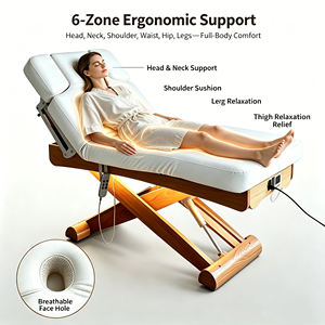 Table de soin esthétique électrique de qualité médicale, table de traitement facial, lit de massage hydraulique avec trou pour le visage, pour clinique, dermatologie - Product Image 1