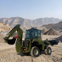 La Chine fabrication 4WD moteur diesel pelle rétrocaveuse chargeuse sur pneus articulée arrière pelle pelle pelle chargeur