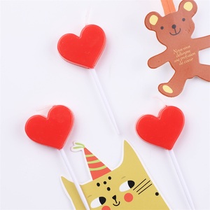 <span class=keywords><strong>Bougie</strong></span> d'anniversaire de modélisation en forme de petit <span class=keywords><strong>coeur</strong></span> d'amour <span class=keywords><strong>rouge</strong></span> mignon décoration de gâteau créatif <span class=keywords><strong>bougie</strong></span> d'amour de confession - Product Image 2
