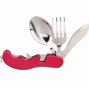 多餐具3合1便携式折叠餐具套装不锈钢餐具套装礼品旅行勺子叉刀