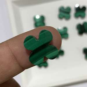 Pendentif Trèfle en Pierre Naturelle Coquille Blanche Malachite Verte Agate Rouge Onyx Noir Lapis Lazuli pour Collier Bracelet Certifié IGI - Product Image 5