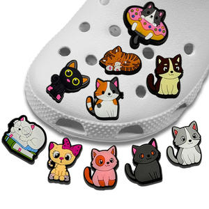 2025 New Cartoon Cute Pet Cat <b>Silicone</b> PVC <b>Beads</b> Soft Rubber Shoe Buckles for DIY Handmade Materials Shoe Flower Accessories - Product Image 3