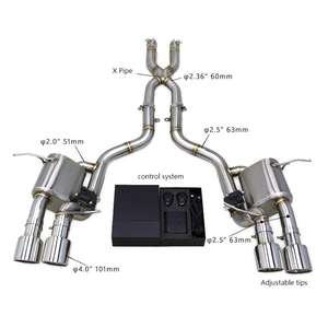 Système d'échappement OEM à section arrière pour <span class=keywords><strong>Maserati</strong></span> <span class=keywords><strong>Quattroporte</strong></span> duoselect 4.2L 2004-2011 tuyau d'échappement à soupape pour voiture de sport silencieux X tuyau - Product Image 1