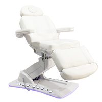 Table de massage électrique de luxe pour salon de beauté et spa, avec 2/4 moteurs, en cuir PU, pliable, design moderne, pour hôtel et salon.