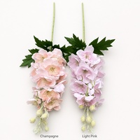 Bunga Delphinium Mewah Sentuhan Asli Bunga Palsu Dekorasi Ruang Tamu Bunga Valentine Rangkaian Bunga untuk Pernikahan