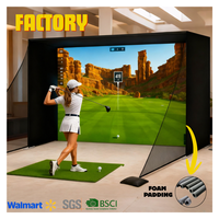Fangsheng GN-017 Cage de golf intérieure/extérieure sur mesure avec écran de frappe, filets et rembourrage en mousse pour parcours de golf virtuel