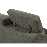 Canapé-lit avec ottoman de rangement, design européen moderne et écologique Tianhang, tissu personnalisé