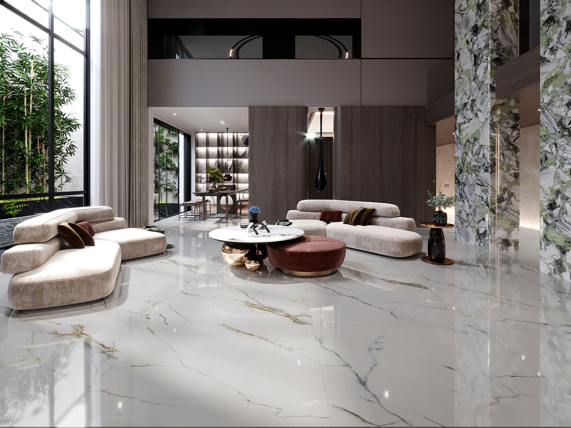 marble tile porcelain polished white gold