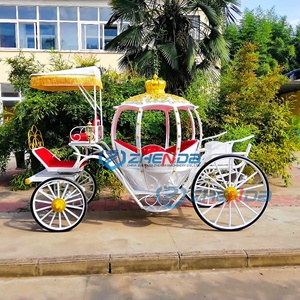 Chariot de mariage en bois style citrouille populaire, inspiré de Cendrillon - Léger, couleur et taille personnalisables - Product Image 3
