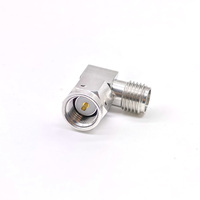 Adaptateur coaxial de test RF à angle droit SMA mâle vers SMA femelle haute précision DC-18GHz, 1.15 VSWR, impédance 50 Ohm, en acier inoxydable