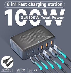 100W gallium nitride sạc đa cổng sạc nhanh đầy đủ giao thức phù hợp cho máy tính xách tay di động Apple Huawei - Product Image 5