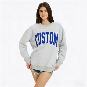 Vente en gros de vêtements d'automne-hiver grande taille pour femmes Y2k mode vintage pour filles sweat-shirt réversible à col rond fabricant - Product Image 3