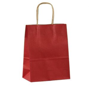 Sacs en papier promotionnels personnalisés en kraft brun et blanc avec logo, expédition d'usine - Product Image 6