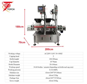 Automatic Cosmetic Grease Olive Oil Flat Bottle Liquid Soap Filling 2 Head Capping And Double Side Labeling Machine Line