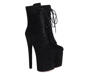 Bottes hautes pour femmes, plate-forme étanche 198-1, chaussures de danse à talons minces en acier - Product Image 3