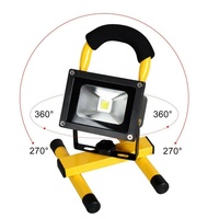 Reflector LED Recargable de 10W, IP65 Impermeable, Proyector Exterior, Luz de Búsqueda, Blanco Cálido 3000K