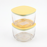 Boîte de conservation alimentaire carrée en plastique de qualité alimentaire, empilable et hermétique, pour réfrigérateur et micro-ondes