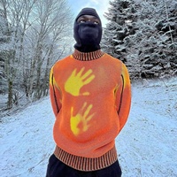 Pull en viscose à col rond tendance à changement de température de style américain personnalisable Hip-Hop Niche Harajuku Unisexe