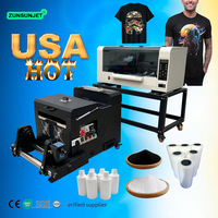 Spedizione veloce stampante Dtf qualsiasi tessuto stampa A3 Dtf stampante macchina da stampa 30Cm Shaker polvere macchina per Dual Xp600