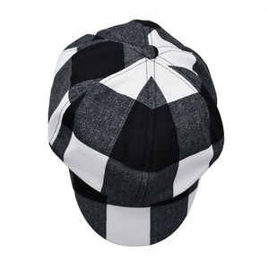 Créateur de mode français hommes dames décontracté béret casquette personnalisé à carreaux béret chapeau pour femmes - Product Image 5