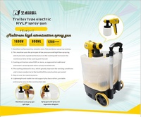 Aérographe électrique haute puissance 1600W 4 pistolets à peinture pour chariot à buses