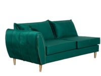 Modernes Chesterfield Massivholz-Stoff-Ecksofa-Set Ausziehbares Sofa mit Knopfheftung für Apartment, Lager, Einkaufszentrum, Werkstatt, Wohnzimmer