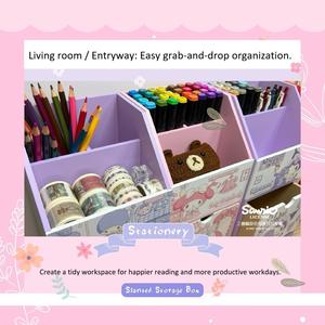 New Design Block Slanted-Front Wood Storage Box Stackable Organizer Storage Boxes - Product Image 4