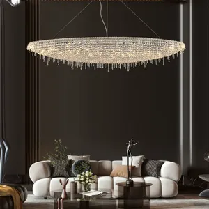 Lustre de luxe en cristal K9 post-moderne, vente en gros, pour mariage, cuisine, table à manger, lampes suspendues