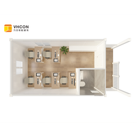 Kits de maisons miniatures faciles à installer, maison préfabriquée modulaire détachable avec toit pointu, villa mobile en kit à vendre