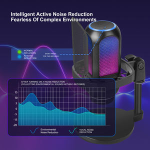 Microphone USB AT-DS1 PRO RVB Professionnel avec Trépied, Condensateur de Jeu, Lumière pour Chant et Diffusion - Product Image 5
