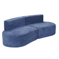 Gorman Modernes Chesterfield Dreisitzer L-Form Stoffsofa für Schlafzimmer Hotel Villa Heimgebrauch Wolkenweiß Beige