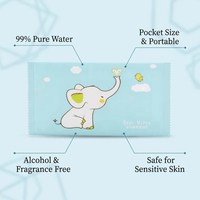 Lingettes Bébé Hypoallergéniques OEM ODM à l'Eau Pure, Individuelles, Jetables, Douces, pour le Nettoyage des Mains et de la Bouche, Lingettes Humides pour Nouveau-né et Voyage