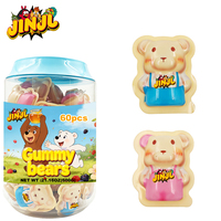 Fabricant chinois de confiseries vendant en gros des bonbons mous en forme d'ours 4D avec 50% de jus de fruits ; Snacks halal pour enfants
