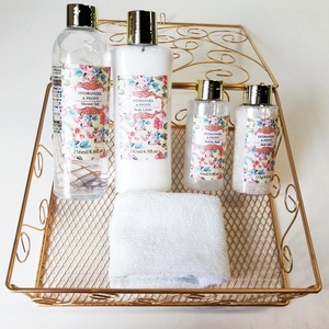 Juego de regalo personalizado para el baño para <span class=keywords><strong>mujer</strong></span>, set de regalo para el día de la madre, cesta de alambre, baño y cuidado corporal - Product Image 3