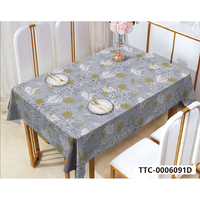 Nappe de table en PVC de style européen, petite, à motifs floraux, imperméable, résistante à l'huile, facile à nettoyer, pour la cuisine, la décoration de la maison