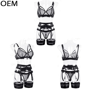 Nouveau Design rétro personnalisé imprimé léopard deux pièces Lingerie femmes Sexy X-Large Lingerie <span class=keywords><strong>Dame</strong></span> Sexy <span class=keywords><strong>Mature</strong></span> Tube Lingerie ensemble - Product Image 5