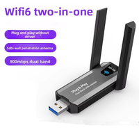 Adaptador WiFi 6 de 900Mbps, BT5.4, Plug and Play, para Juegos, Doble Banda, Externo, USB, Tarjeta de Red Inalámbrica, Adaptador USB WiFi
