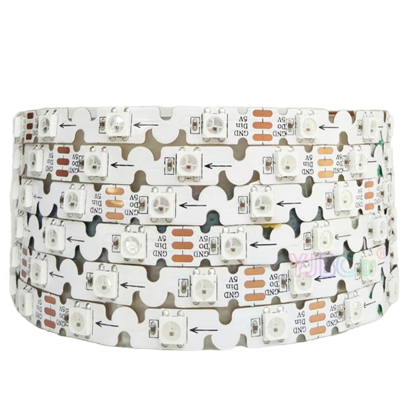 WS2812 SK6812 S-Type 5V 12V Addressable LED Strip 60/84LEDs/m RGB Pixel IC Bendable Light Tape Smart 6mm PCB 3535 5050 Narrow
