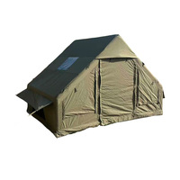 Tente de camping gonflable d'extérieur vert foncé 1 pièce Oxford imperméable 6.3 ㎡   Tente Safari à 2 Portes en Gros, Tente Gonflable pour Maison