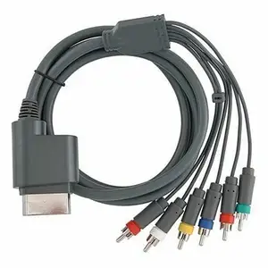 Vente en gros d'accessoires de jeu câble Av composite pour Wii/wii u/ps2/ps3/ps4/ps5/xbox 360 câble Av Audio vidéo de Console de jeu mince