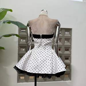 Abito da <span class=keywords><strong>Donna</strong></span> Senza Spalline in Velluto Rosso con Fiocco, Lunghezza al Ginocchio, Sexy Invernale, con Vita Stretta, Gonna Vaporosa per Compleanno e <span class=keywords><strong>Capodanno</strong></span> - Product Image 6