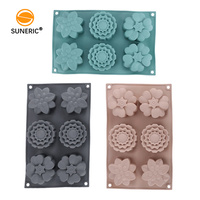 Résistant à la chaleur à la main fleurs gâteau cuisson pâtisserie Silicone nordique rond gâteau moule cuisson casserole cuisine ustensiles de cuisson