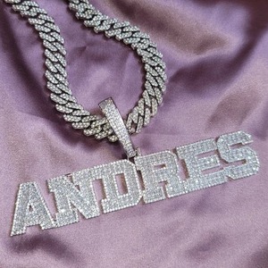 จี้เพชร VVS แบบกำหนดเอง ชุบเงินแท้ สไตล์ฮิปฮอป ดีไซน์ทันสมัยไม่ซ้ำใคร สำหรับงานปาร์ตี้ - Product Image 2