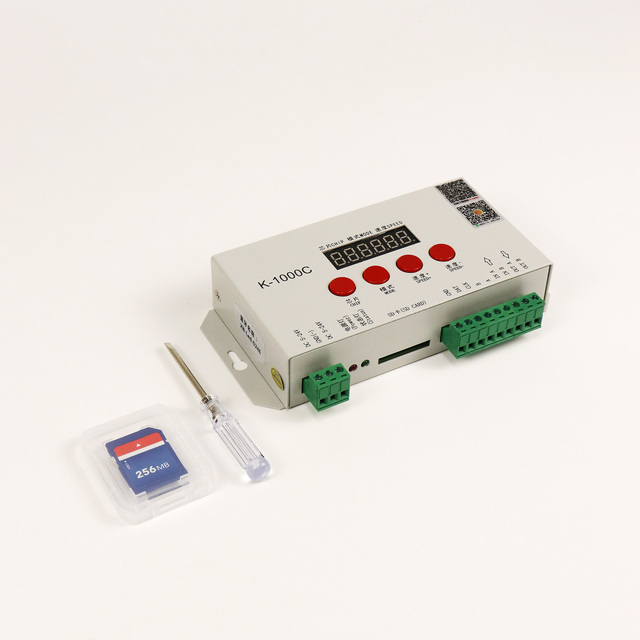 K-1000C (T-1000S Updated) Controller K1000C WS2812B WS2811 APA102 WS2813 LED 2048 Pixels Program Controller DC5-24V