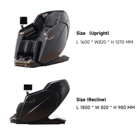 Fauteuil de massage haut de gamme avec cuir résistant au froid, construction robuste et chauffage intégral du corps, pour la maison et le bureau