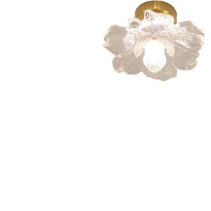 Lámpara de techo con forma de pétalo, moderna y minimalista, de montaje empotrado, luz blanca cálida tricolor para pasillo, balcón, entrada - Product Image 5