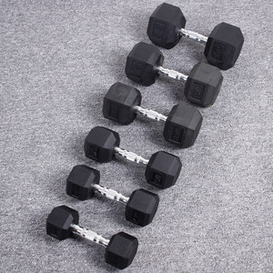 Chine En Gros Professionnel Gym Équipement De Base Poids En Caoutchouc Enduit Haltères <span class=keywords><strong>Hexagonales</strong></span> - Product Image 3