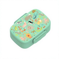 Boîte à lunch scolaire pour la rentrée des classes, boîte bento étanche à trois compartiments en matériau de qualité alimentaire pour enfants, idéale pour l'export.