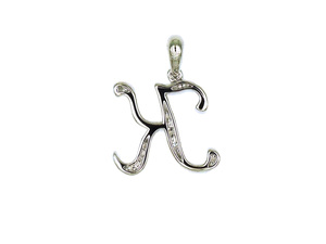 Pendentif en or blanc 18 carats avec diamants de 0,397 ct, 29 pierres, 1,35 g, bijoux fins personnalisés - Product Image 2