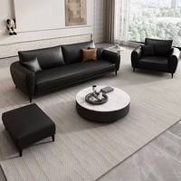 Ensemble de canapés modulaires en similicuir de luxe moderne pour appartement et villa, salon, hôtel et bureau, design européen